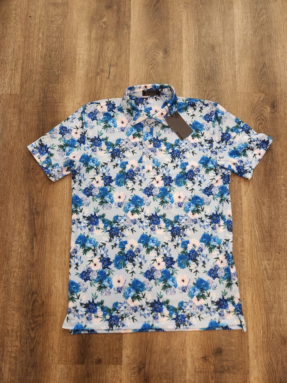G/FORE NWT Floral polo Mens medium performance